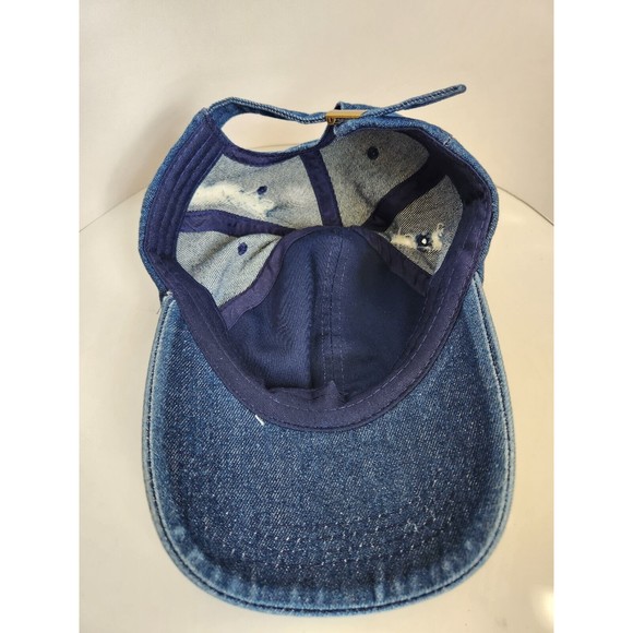 Ripped Denim Baseball Cap Distressed Hat Adjustable One Size Women Men Blue - Picture 9 of 9